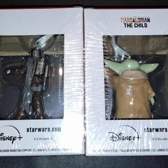 TWIN PACK 21 HALLMARK ORNAMENTS STAR WARS MANDALORIAN THE CHILD GROGU BABY YODA. - Picture 2 of 7